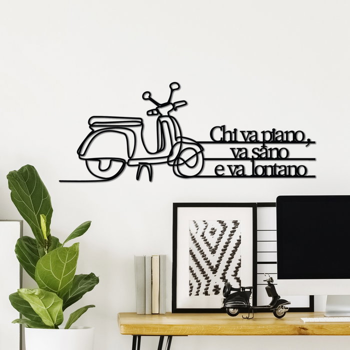 Wallity Lontano 2 Accesorio Decorativo de Pared de Metal Negro